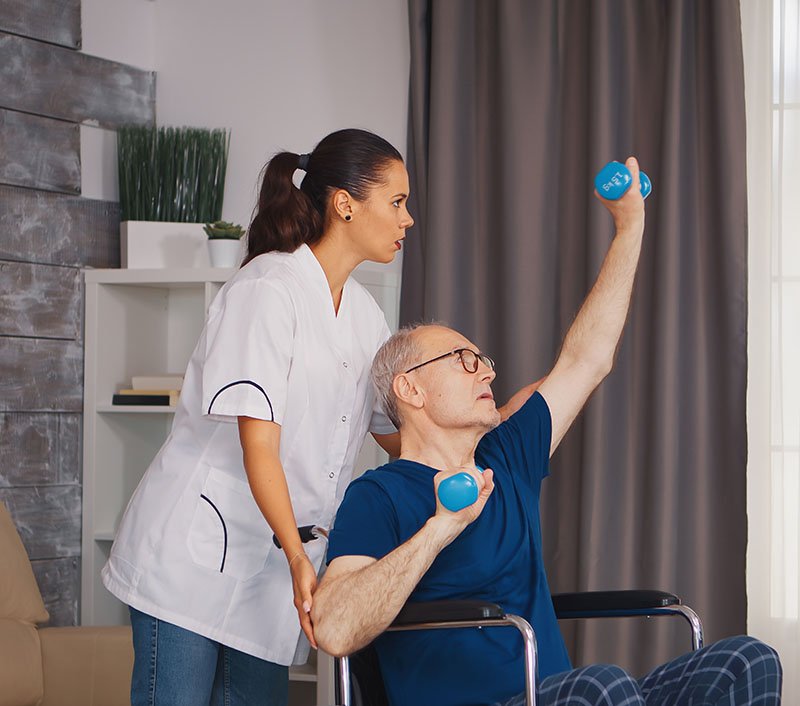 Get the help that you need, even doing daily exercises. Caregiving and assistance